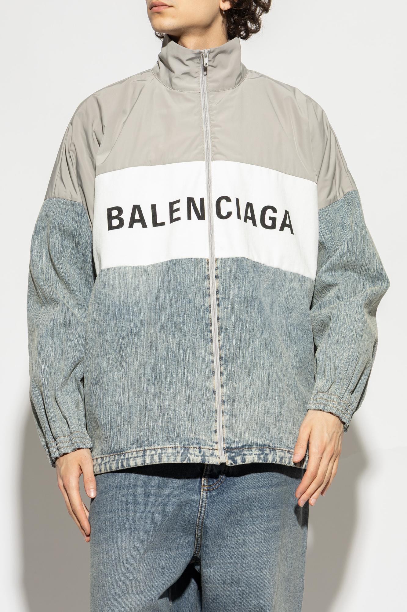 Grey Jacket with logo Balenciaga - Vitkac Italy